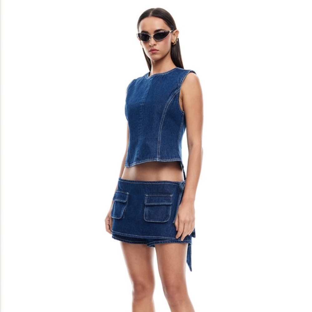Lioness COUNTRYSIDE TOP | BLUE DENIM C27 - Picture 3 of 6